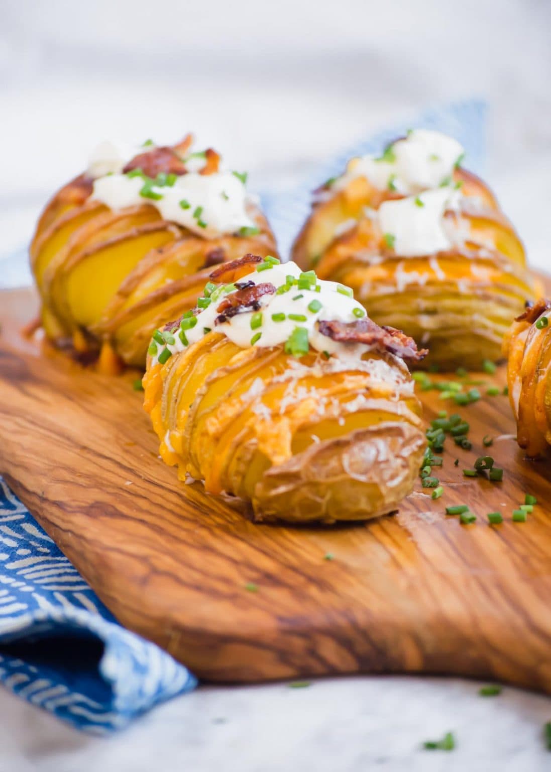 Bacon Cheddar Hasselback Potatoes • The Heirloom Pantry