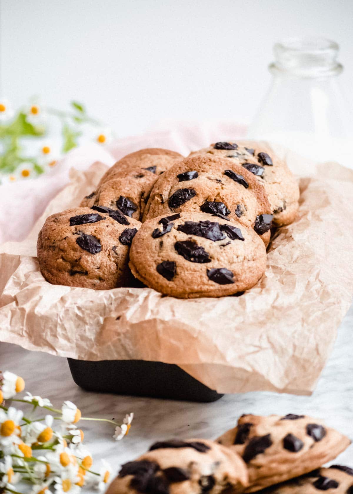 Chocolate Chip Cookies in serving bowl.