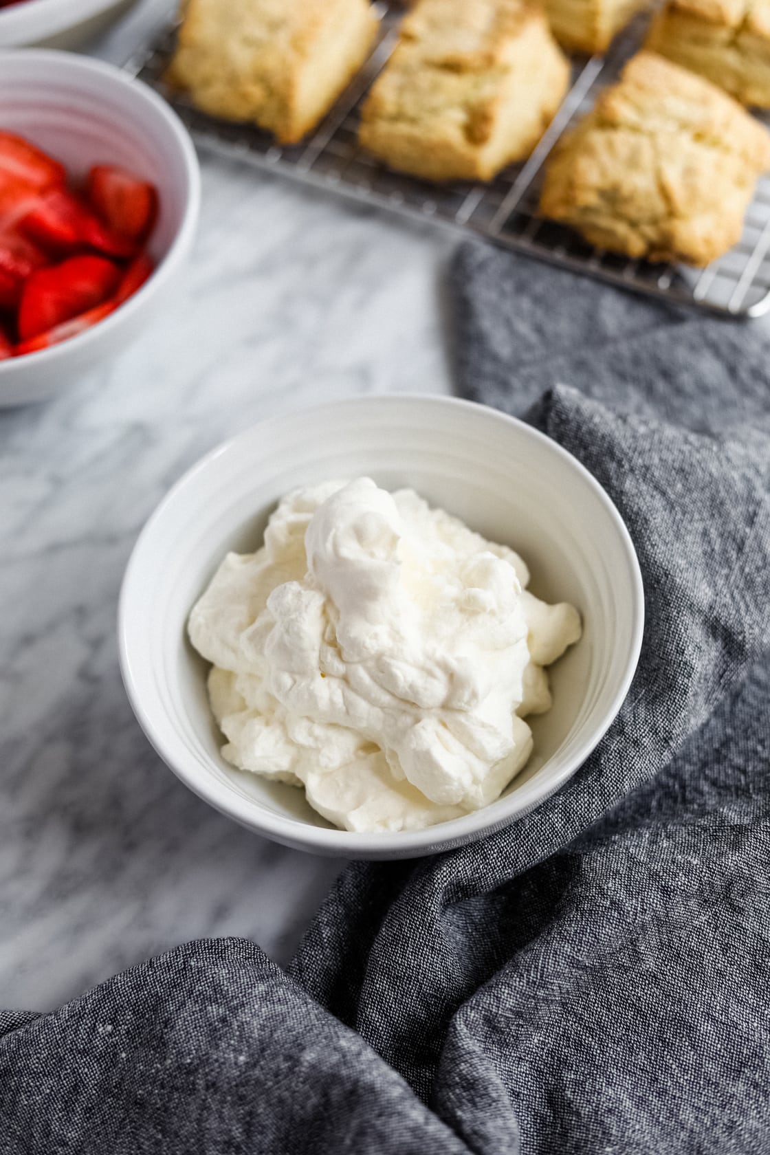 Easy Whipped Cream with berries and shortcake