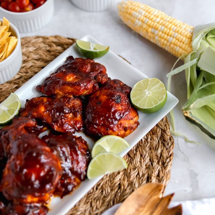 BBQ Chicken on white plate