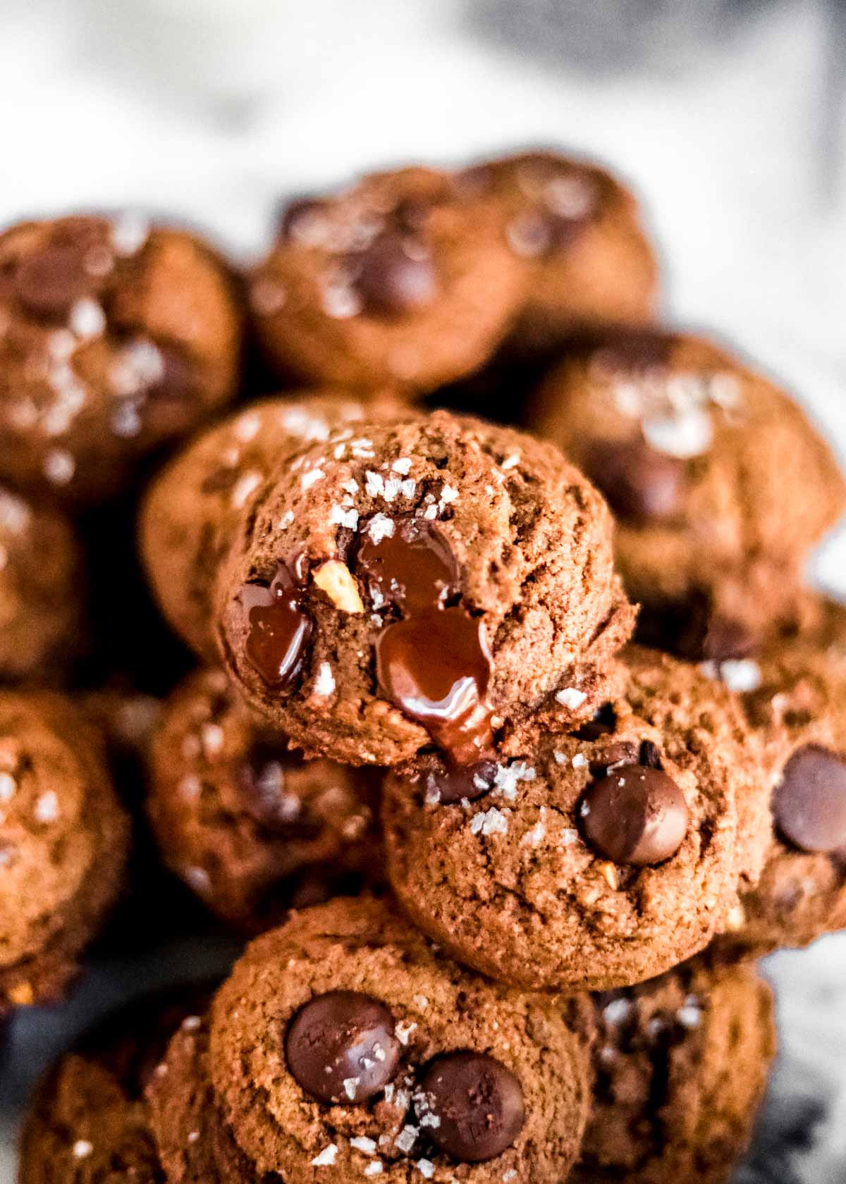 Salted Double Chocolate Peanut Butter Cookies.