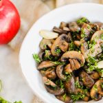 Sauteed Mushrooms with White Wine in bow;