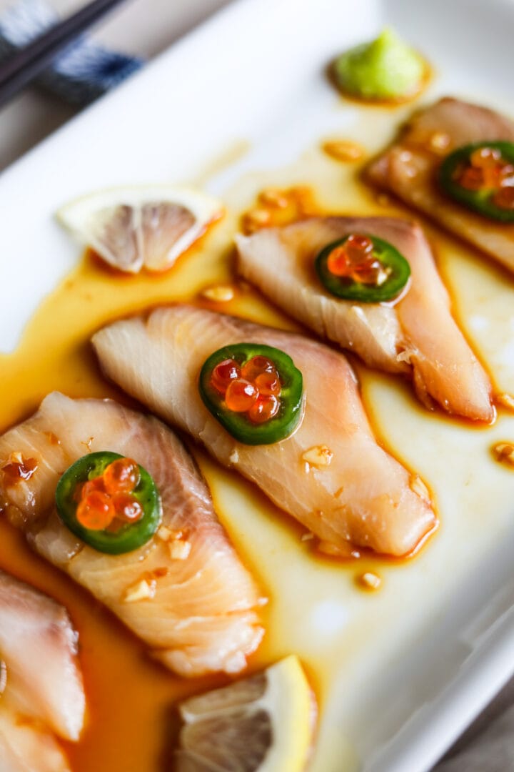 Hamachi Crudo (Yellowtail Carpaccio) • The Heirloom Pantry