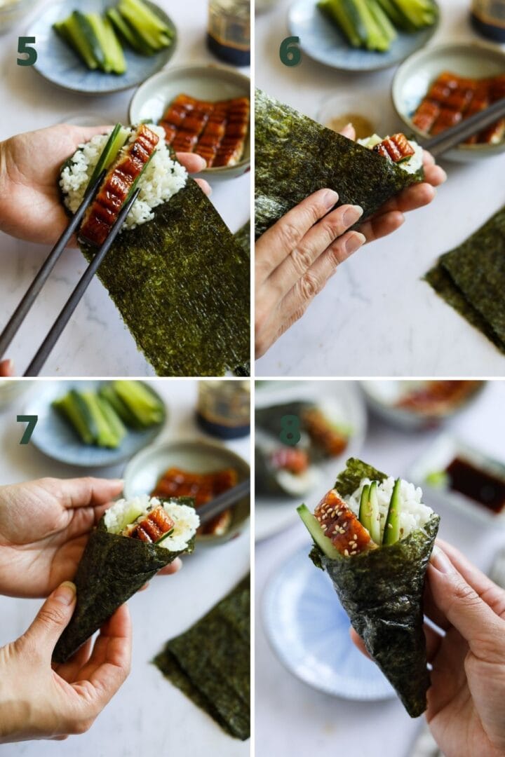 Unagi Sushi (Eel Hand Roll) • The Heirloom Pantry