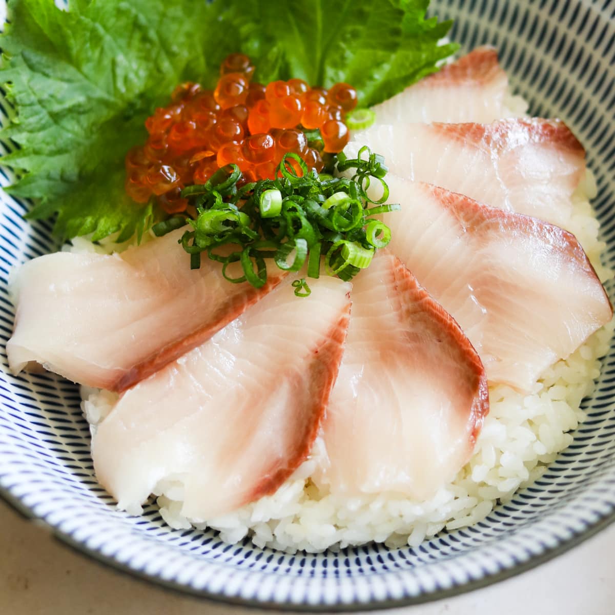 Yellowtail Sashimi Bowl (Hamachi Donburi) • The Heirloom Pantry