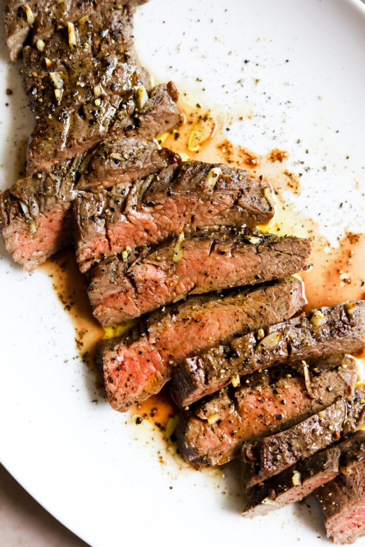 Bavette Steak (Broiled Garlic Flank Steak) • The Heirloom Pantry