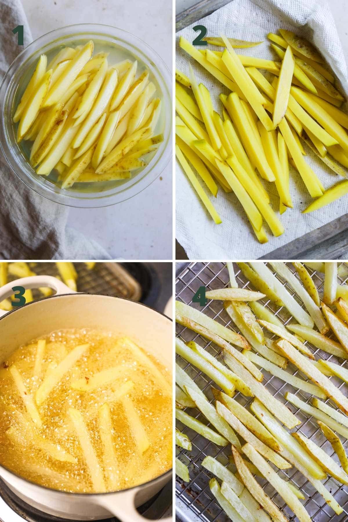 Steps to make fries for spicy cajun fries.