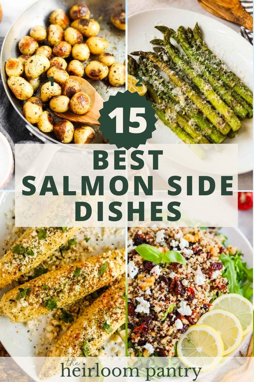 The best side dishes to serve with salmon PInterest pin.