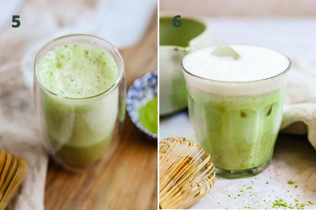 Iced Vanilla Matcha Latte - The Midwest Kitchen Blog