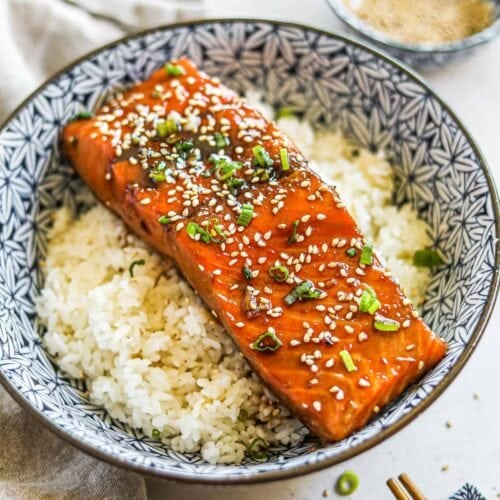 Teriyaki Salmon Bowl (Donburi) • The Heirloom Pantry