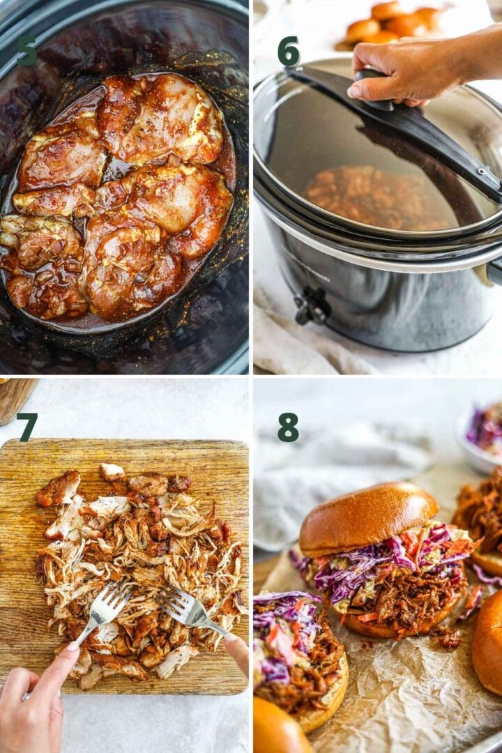 Slow Cooker BBQ Pulled Chicken • The Heirloom Pantry