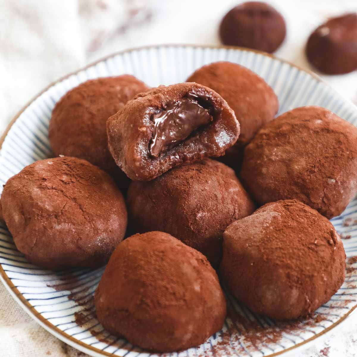 Chocolate Truffle Mochi • The Heirloom Pantry