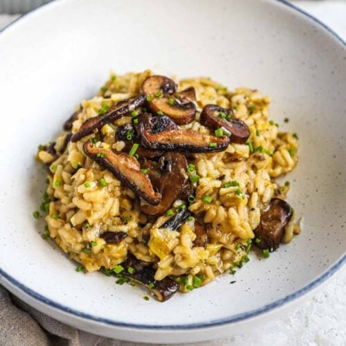 Truffle Mushroom and Leek Risotto • The Heirloom Pantry