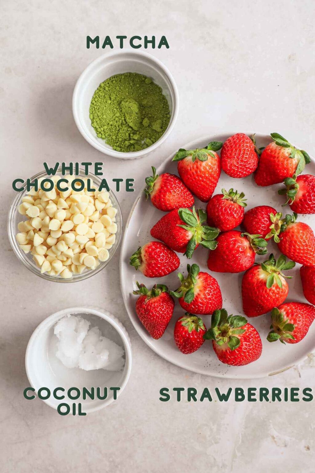 Matcha White Chocolate Covered Strawberries • The Heirloom Pantry