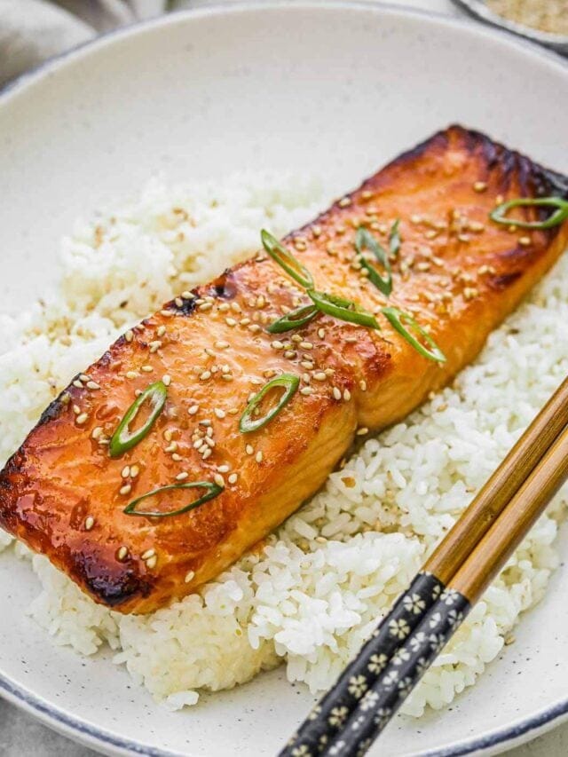 Broiled Miso Glazed Salmon