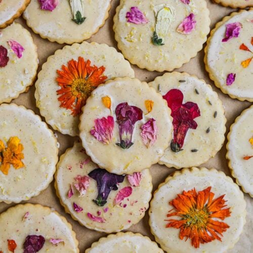 Edible Flower Cookies - Two Cups Flour