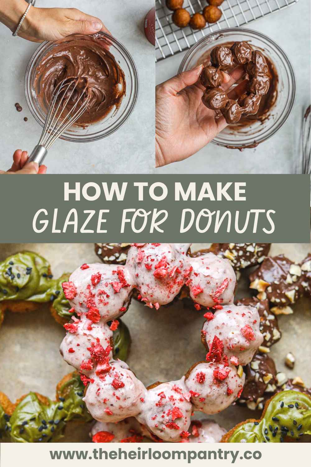 How to make glaze for donuts (5 types) Pinterest pin.