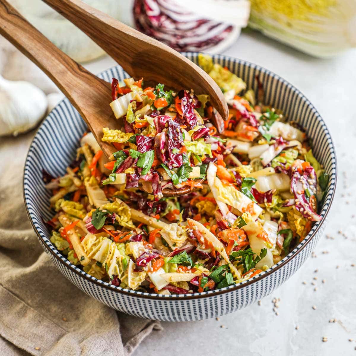 Asian Coleslaw With Honey Sesame Dressing Asian Coleslaw With Honey Sesame Dressing