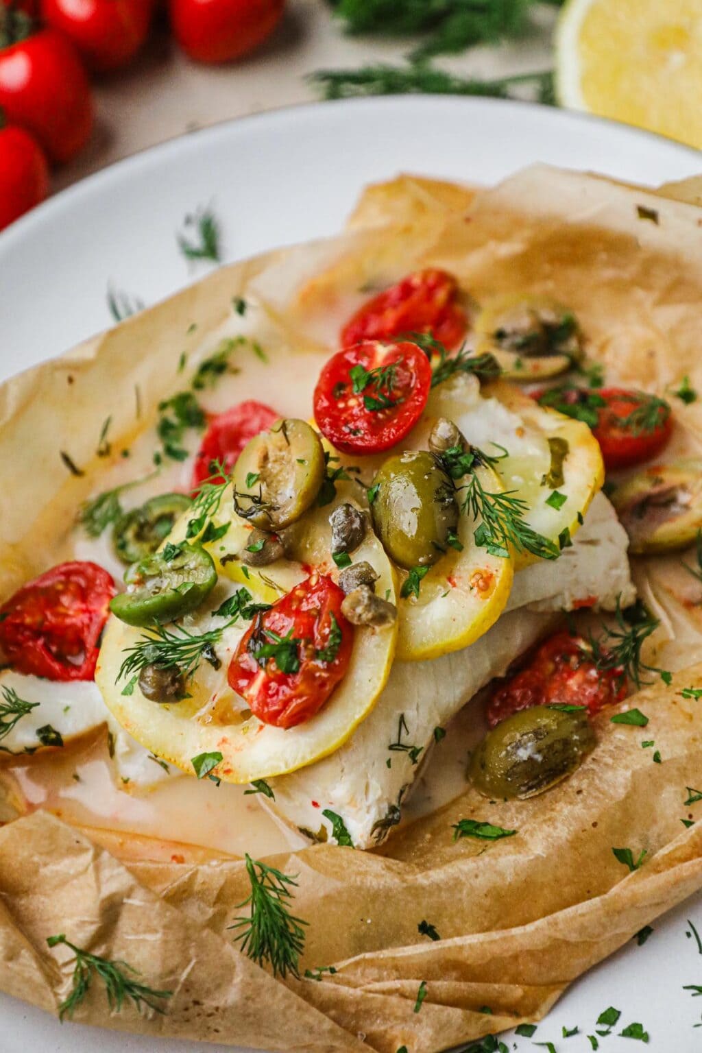 Baked Cod in Parchment Paper • The Heirloom Pantry