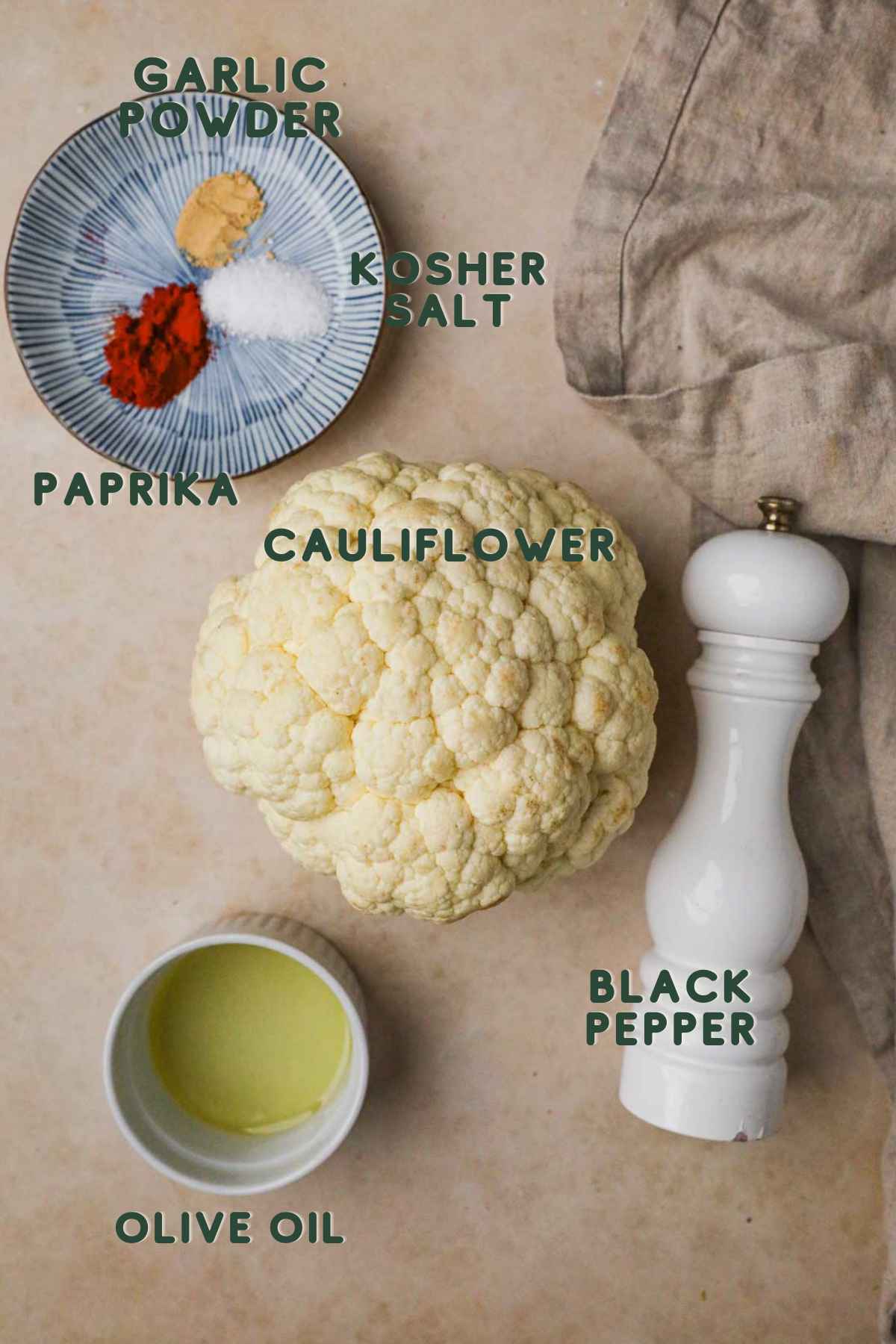 Cauliflower Steaks with Harissa Tahini Sauce • The Heirloom Pantry